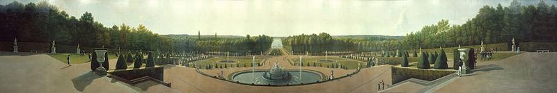 Panoramic View of the Palace and Gardens of Versailles, John Vanderlyn